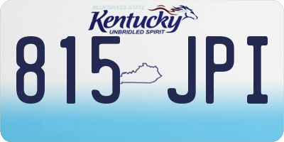 KY license plate 815JPI
