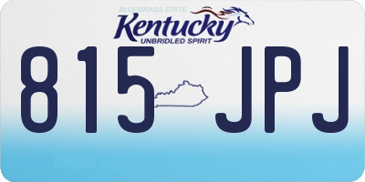 KY license plate 815JPJ
