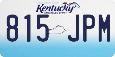 KY license plate 815JPM