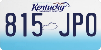 KY license plate 815JPO