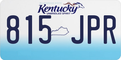 KY license plate 815JPR