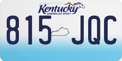 KY license plate 815JQC