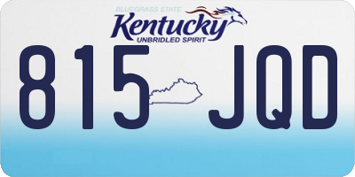 KY license plate 815JQD