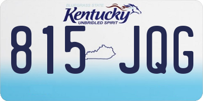 KY license plate 815JQG