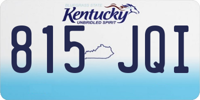 KY license plate 815JQI