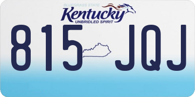KY license plate 815JQJ
