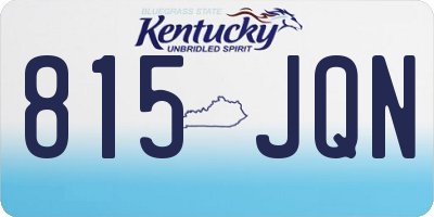 KY license plate 815JQN