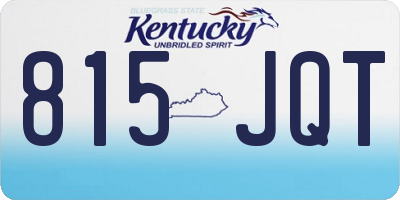 KY license plate 815JQT