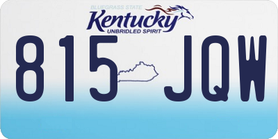 KY license plate 815JQW