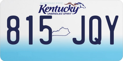 KY license plate 815JQY