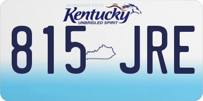 KY license plate 815JRE