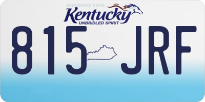 KY license plate 815JRF
