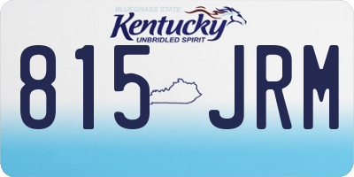 KY license plate 815JRM