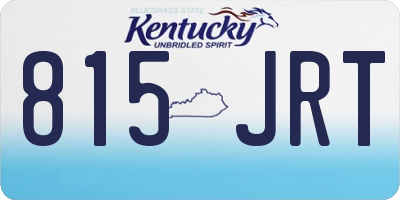 KY license plate 815JRT