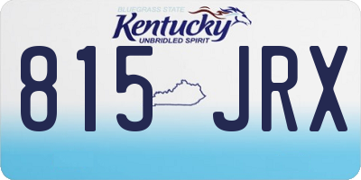 KY license plate 815JRX
