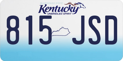 KY license plate 815JSD