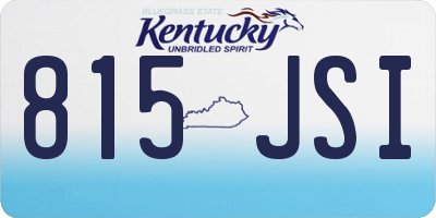 KY license plate 815JSI