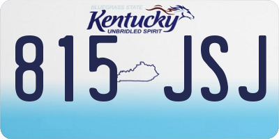 KY license plate 815JSJ