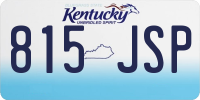 KY license plate 815JSP
