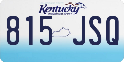 KY license plate 815JSQ