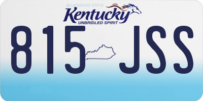 KY license plate 815JSS
