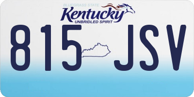 KY license plate 815JSV