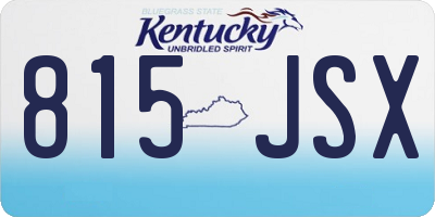 KY license plate 815JSX