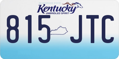 KY license plate 815JTC