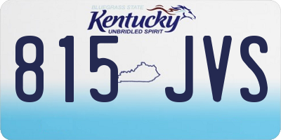 KY license plate 815JVS