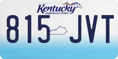 KY license plate 815JVT