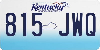KY license plate 815JWQ
