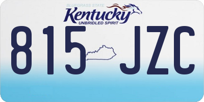 KY license plate 815JZC