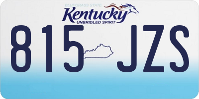 KY license plate 815JZS