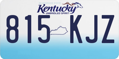 KY license plate 815KJZ