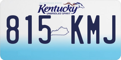 KY license plate 815KMJ