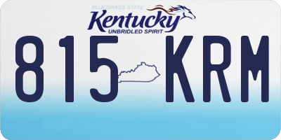 KY license plate 815KRM