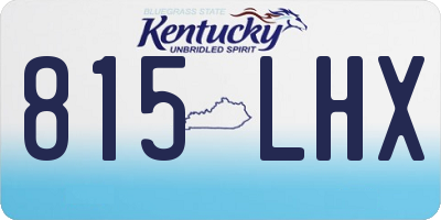KY license plate 815LHX