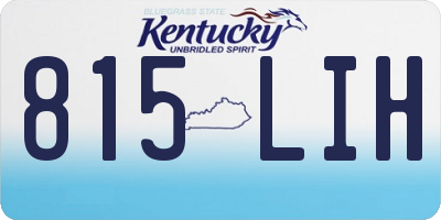 KY license plate 815LIH