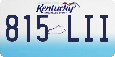 KY license plate 815LII