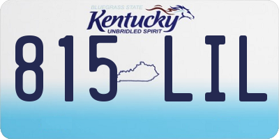 KY license plate 815LIL