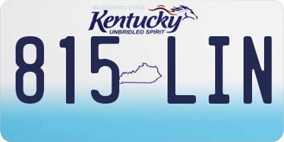 KY license plate 815LIN