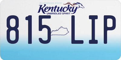 KY license plate 815LIP