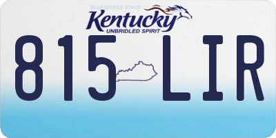 KY license plate 815LIR