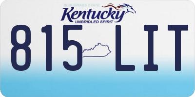 KY license plate 815LIT