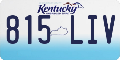 KY license plate 815LIV
