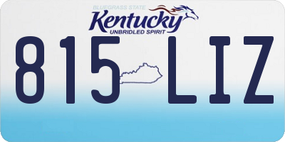 KY license plate 815LIZ