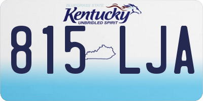KY license plate 815LJA