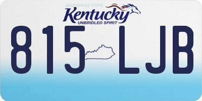 KY license plate 815LJB