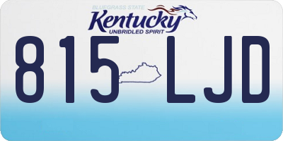 KY license plate 815LJD