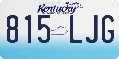 KY license plate 815LJG